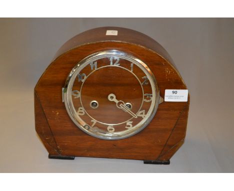 Walnut Cased  Mantel Clock
