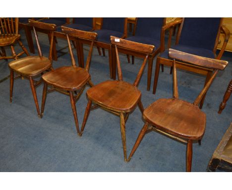 Set of 4 Ercol Stacking Dining Chairs 