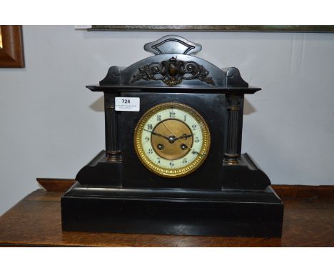 Black Slate Mantle Clock