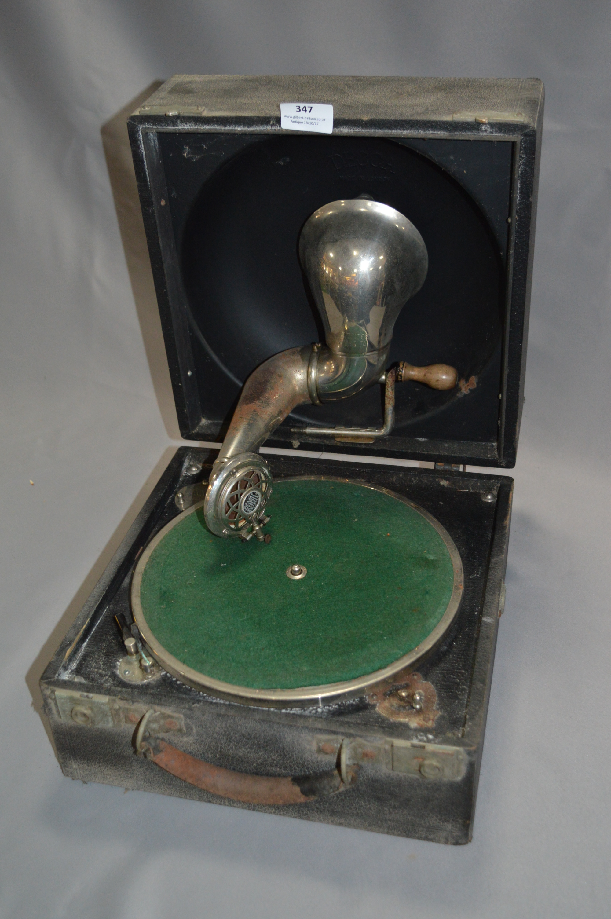 Decca Portable Wind-up Gramophone