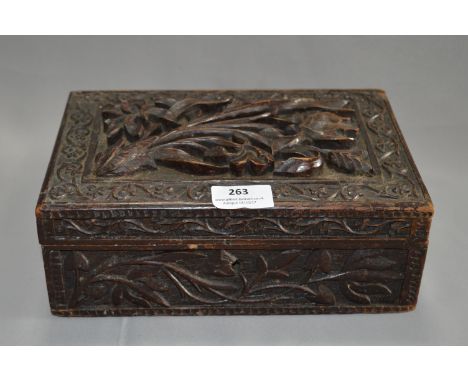 Carved Wood Trinket Box