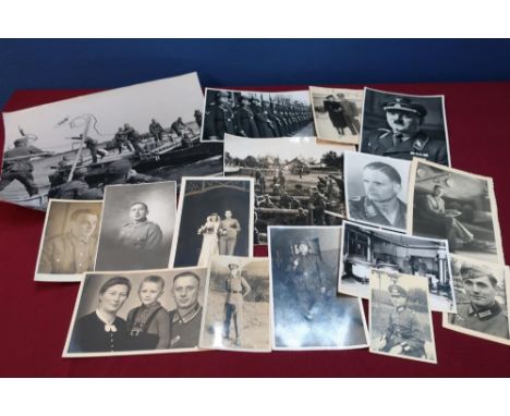 Collection of German military related photographic prints and similar items including German Pioneers, Officers Weddings, WWI