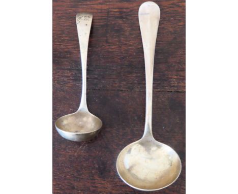 Hallmarked Silver ladle by James Dixon, Sheffield assay. plus another smaller ladle. Total Weight Approx. 120.6g

Reasonable 