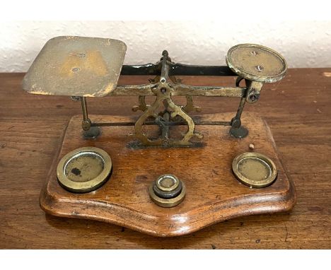 SET OF VICTORIAN LETTER SCALES, WIDTH APPROX 20cm

 