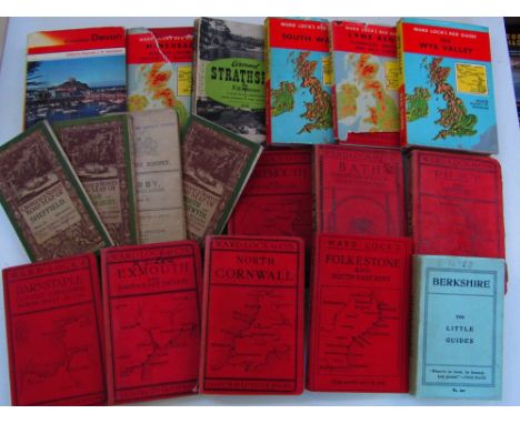 Three early 20th century Ordnance Survey Road Maps, eight Ward Lock & Co illustrated guide books, a further Ordnance late sur