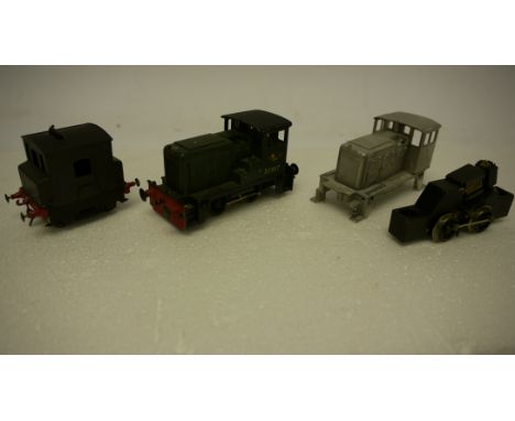 Three Small OO Gauge Kit-built Diesel Locomotives, comprising Yorkshire Engine Co 0-4-0DS as BR D2867 in green (later class 0