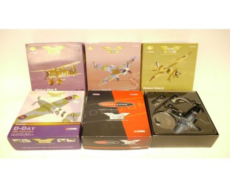 Corgi Aviation Archive, A group of WWII aircraft, 1:72 scale and limited edition,  comprising AA32014 Hawker Hurricane, AA320