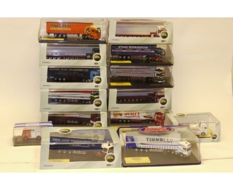 Oxford Haulage, A boxed collection with card sleeves, of 1:76 scale limited edition articulated lorries all with commercial b