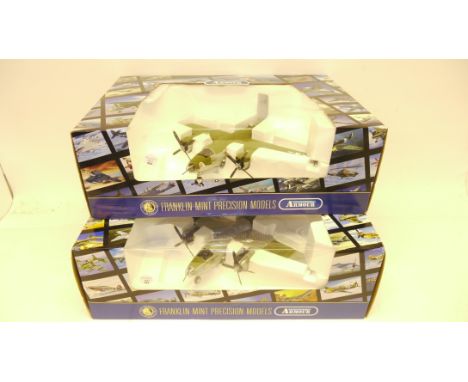 Franklin Mint Armour Collection Boxed Military Aircraft, A duo of 1:48 scale WWII aircraft, comprising B11FOO7 B26 Marauder '