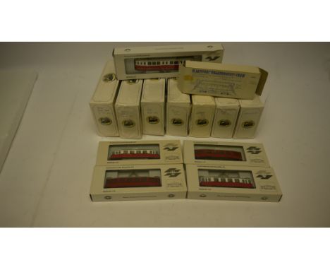 A Collection of Plastic Tram Models in HO or OO Scale, mostly Continental types, including 7 by Atlas editions, 5 by Wiener S
