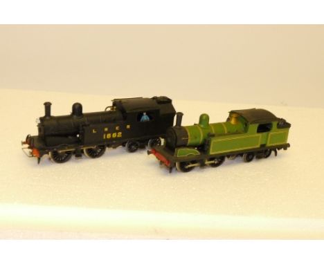 Kit-built OO Gauge LNER 0-4-4 Tank Locomotives, comprising ex-NER class G5 0-4-4T no 1882 in plain black, together with anoth
