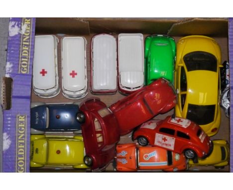 Post-war and Modern Plastic Volkswagens, A collection of vintage and modern vehicles, commercial, private and emergency, in v