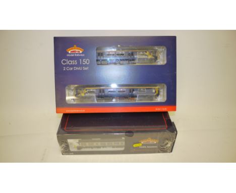 Bachmann 00 Gauge 32925  North Western First blue Class 150 DMU Set, and 31-910 BR blue/grey Class 108 3-Car DMU, in original