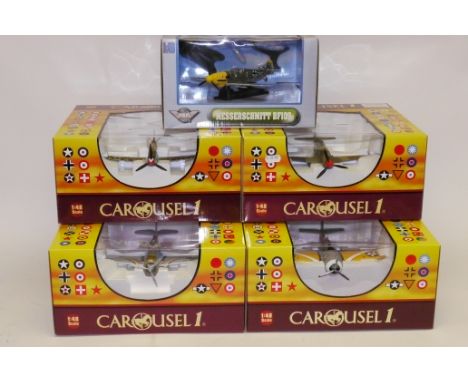 Boxed Carousel 1 and Air Signature Military Aircraft, A group of WWII aircraft 1:48 scale, comprising Carousel 1, 6182 F4F-3 