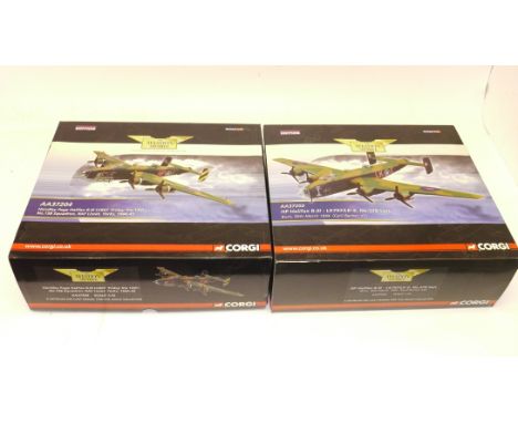 Corgi Aviation Archive, A duo of WWII aircraft, 1:72 scale and limited edition, comprising AA37204 Handley Page Halifax B.III