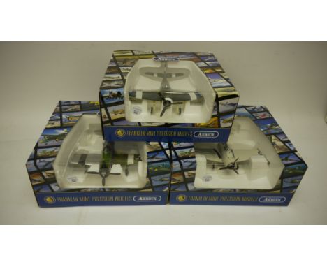 Franklin Mint Armour Collection Boxed  Military Aircraft, A group of 1:48 scale Allied WWII aircraft comprising, B11E753 Hell