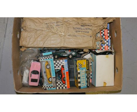 Vintage Scalextric, Minimodels Scalextric Set No FJ 31, appears complete with original cars, (unchecked), and various items o