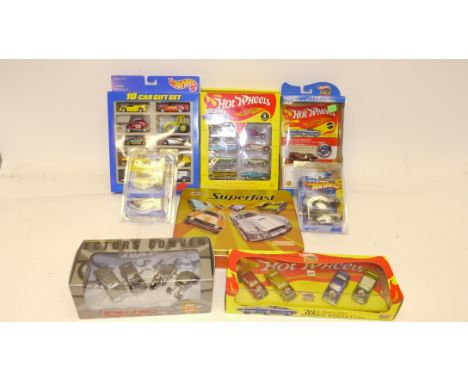 Hot Wheels and Matchbox, A group of 1:64 scale models  some in box sets including Matchbox Superfast 'The Muscle Cars' supers