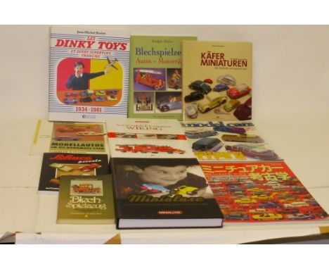 Foreign Language Reference Books,  A collection of hard and paper back volumes relating to diecast and toys, including exampl