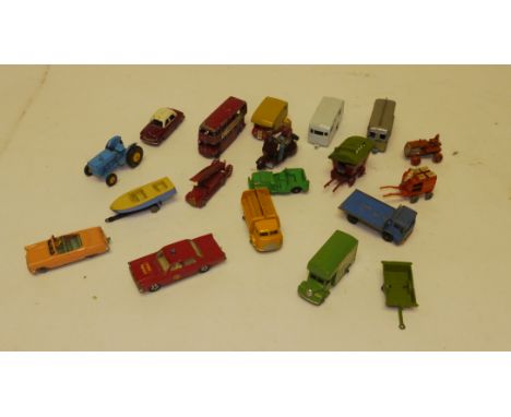 Post-war Small Scale Vehicles,  A group of playworn examples commercial and private, including a Moko Lesney 'Pop Pop' scoote