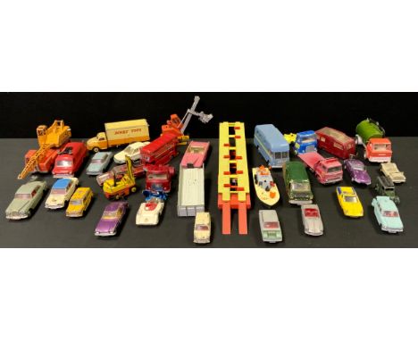 Diecast Vehicles - Dinky Toys, Hoynor Car Transporter, TC Mobile Control Room, 967; Bedford pallet Jekta van 930, Ford Transi