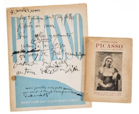 George (Waldemar) Picasso. Avec 32 Reproductions en Phototypie, signed presentation inscription from Pablo Picasso "Pour mon 