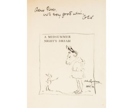 Rackham (Arthur).- Shakespeare (William) A Midsummer-Night's Dream, third impression, original sketch of Bottom with an imp s