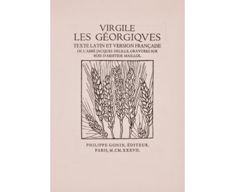 Maillol (Aristide).- Virgil. Les Géorgiques, 2 vol., one of 750 copies, woodcut illustrations throughout by Aristide Maillol,