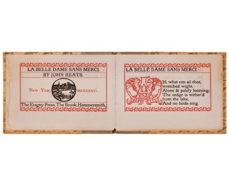 Eragny Press.- Keats (John) La Belle Dame sans Merci, one of 210 copies, printed in red and black with decorative border and 