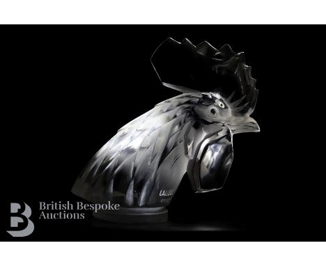 R. Lalique 1928 Cock's Head (Tete de Coq) car mascot, some polishing to the comb, correct mark for the year 1928.