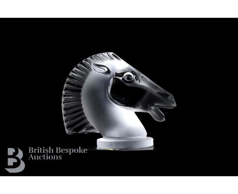R. Lalique 'Longchamps' limited edition car mascot, signed Lalique under the base. Also signed&nbsp; 'Lalique in Mulberry Nov