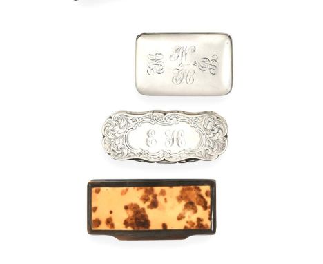 A George III Silver Snuff-Box and a Victorian Silver Snuff-Box, The First by Joseph Willmore, Birmingham, 1806, The Second by