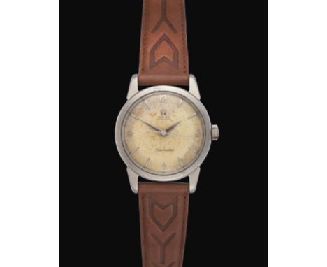 A Stainless Steel Automatic Centre Seconds Wristwatch, signed Omega, model: Seamaster, circa 1958, (calivre 501) lever moveme