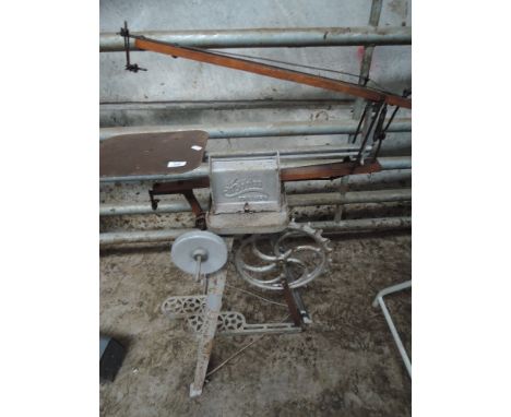 A vintage Hobbies Triumph treadle fret saw