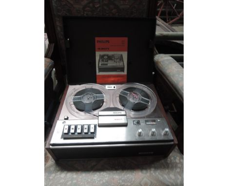 A Philips 4307 Four track Reel to Reel Tape Recorder. Circa 1970.