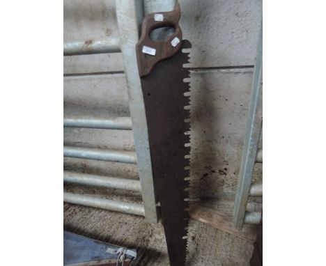 A vintage cross cut saw 