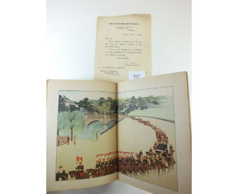 A book of Japanese prints, together with letter re Japan-British society 1940