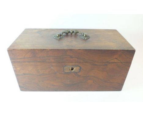 A 19th century rosewood tea caddy - lacking interior - 33cm wide
