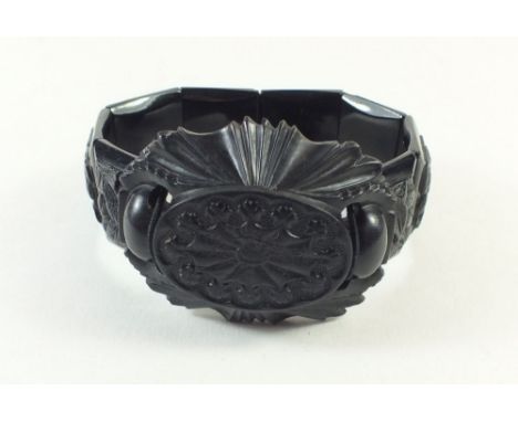 A Victorian jet bangle 