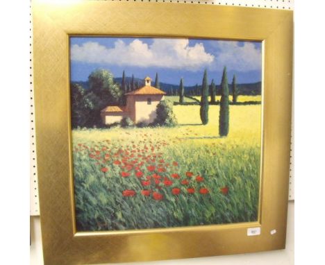 A coloured print Summers Brilliance by David Short - 49 x 49cm