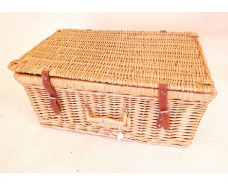 A wicker hamper 