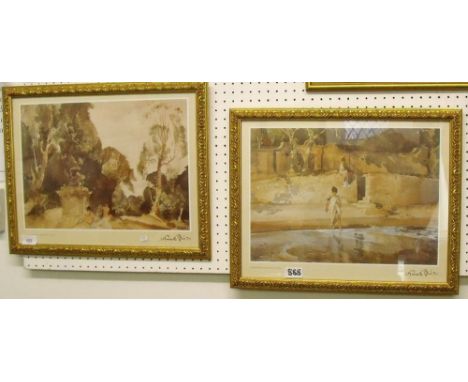 A pair of William Russell Flint Prints - 28cm by 39cm