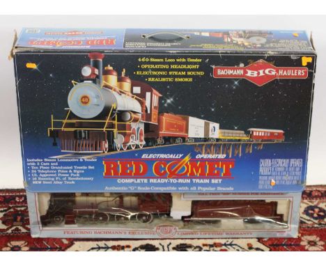 Bachmann Big Haulers G-scale electrically operated Red Comet train set, appears complete
