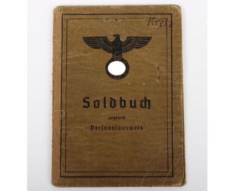 WW2 German Soldbuch to Luftwaffe Engineer Officer, interesting book being an army issue example with uniform photograph to th