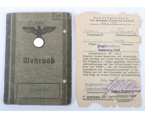 WW2 German Luftwaffe Wehrpass to a Flying Instructor who in 1945 Flew Operationally with II Kampfgeschwader 200 / 5 Staffel, 