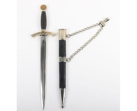 German Luftwaffe 1st Pattern Officers Dress Dagger by Carl Eickhorn, Solingen, good example with nickel silver fittings. Pomm