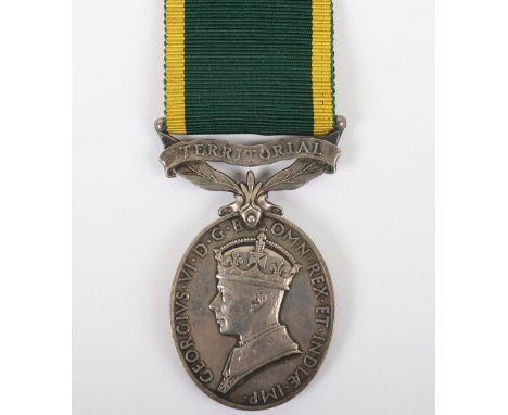 A Single Efficiency Medal to a Private in the 6th Durham Light Infantry, Taken Prisoner of War in France, May 1940, Efficienc