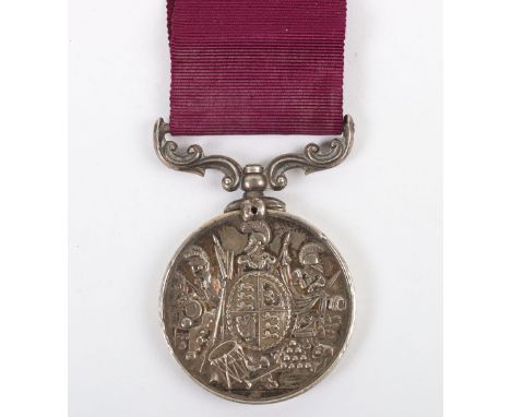 Sole Entitlement Victorian Army Long Service Good Conduct Medal to the Royal Artillery, V.R. small letter reverse type, engra