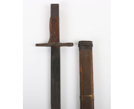 Late War Issue WW2 Japanese Type 30 Arisaka Bayonet, fine example of a late war produced Japanese bayonet for the Arisaka rif