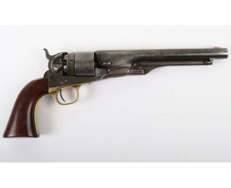 6 Shot .44” Colt Army Single Action Percussion Revolver No.117411 (matching), round barrel stamped ADDRESS COL SAMl COLT NEW-